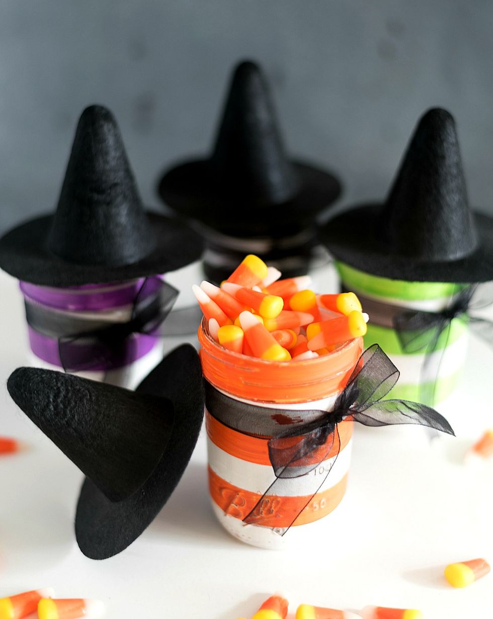 halloween crafts for kids witch mason jars