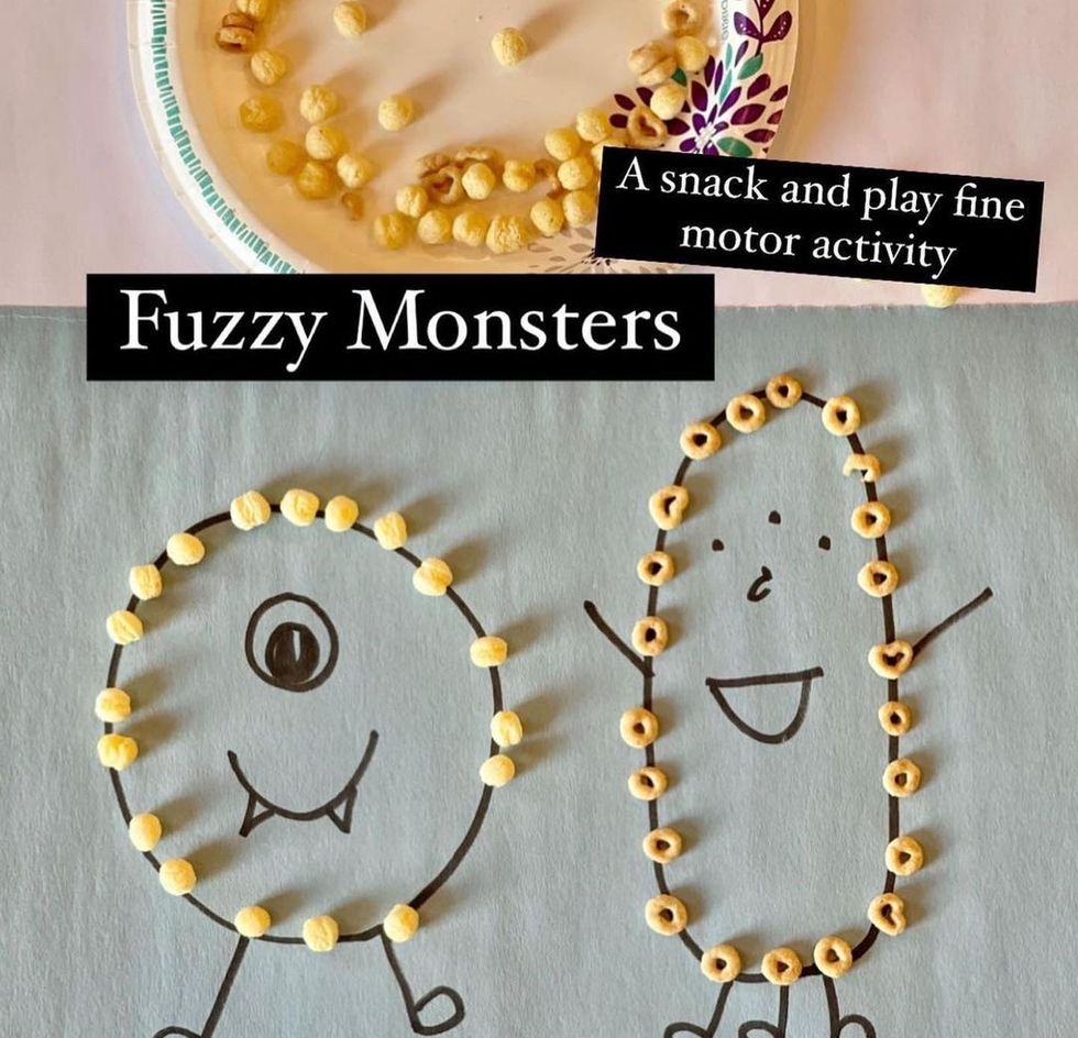 Fork Painted Monster Hand Craft Idea
