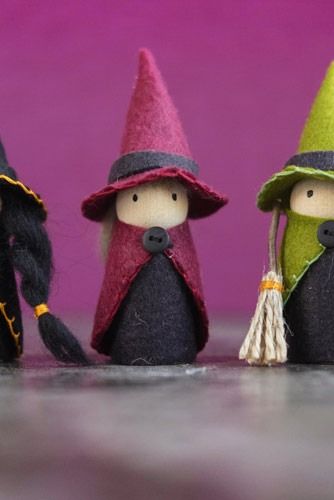 halloween crafts  witch peg dolls