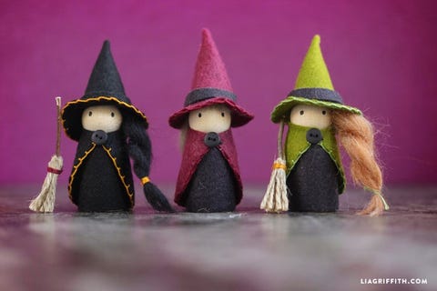 halloween crafts - witch peg dolls halloween crafts witch peg dolls