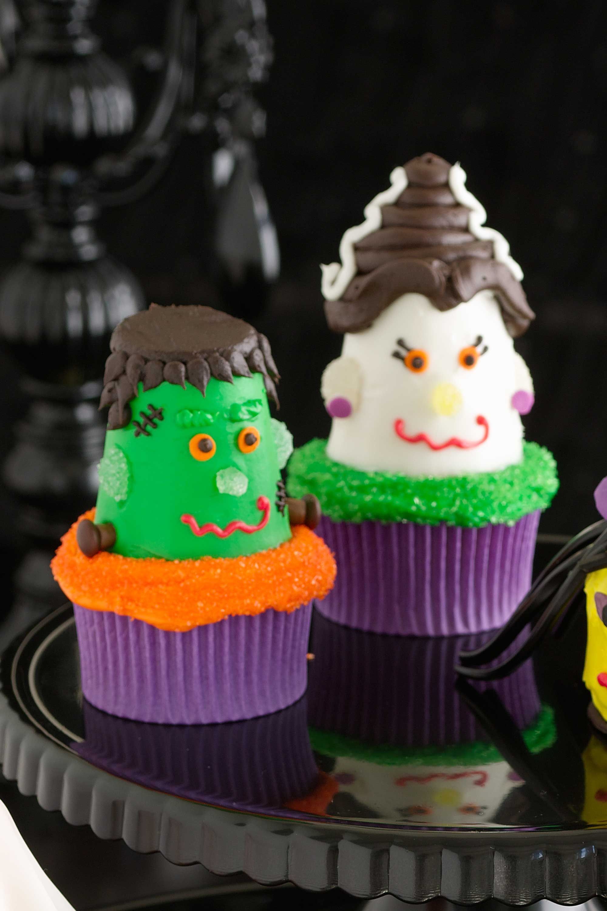 30 Fun Halloween Cupcake Ideas Country Living   Halloween Cupcake Ideas Frankenstein Cupcakes 1662642256 