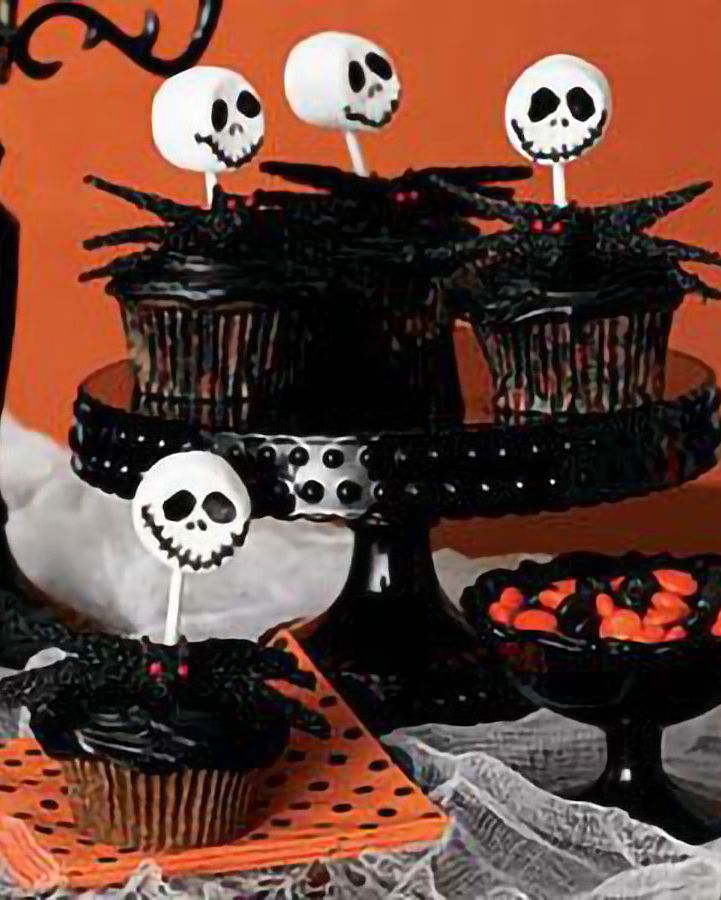 skeleton cupcakes