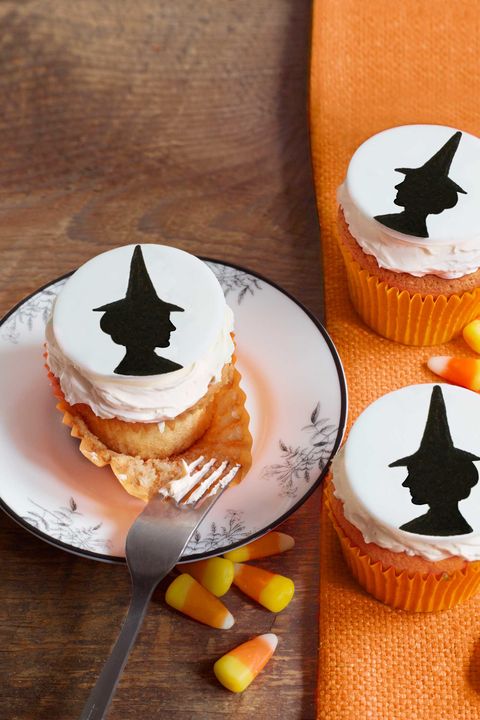 halloween cupcake ideas witch silhouette cupcakes