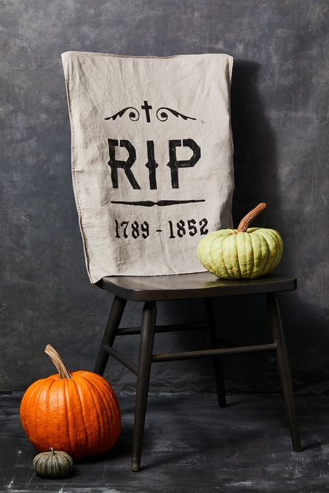 diy halloween decorations tombstone chair covers