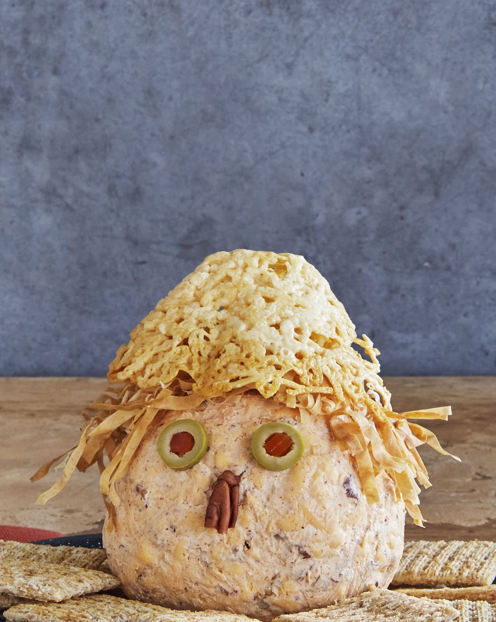 halloween scarecrow cheese ball