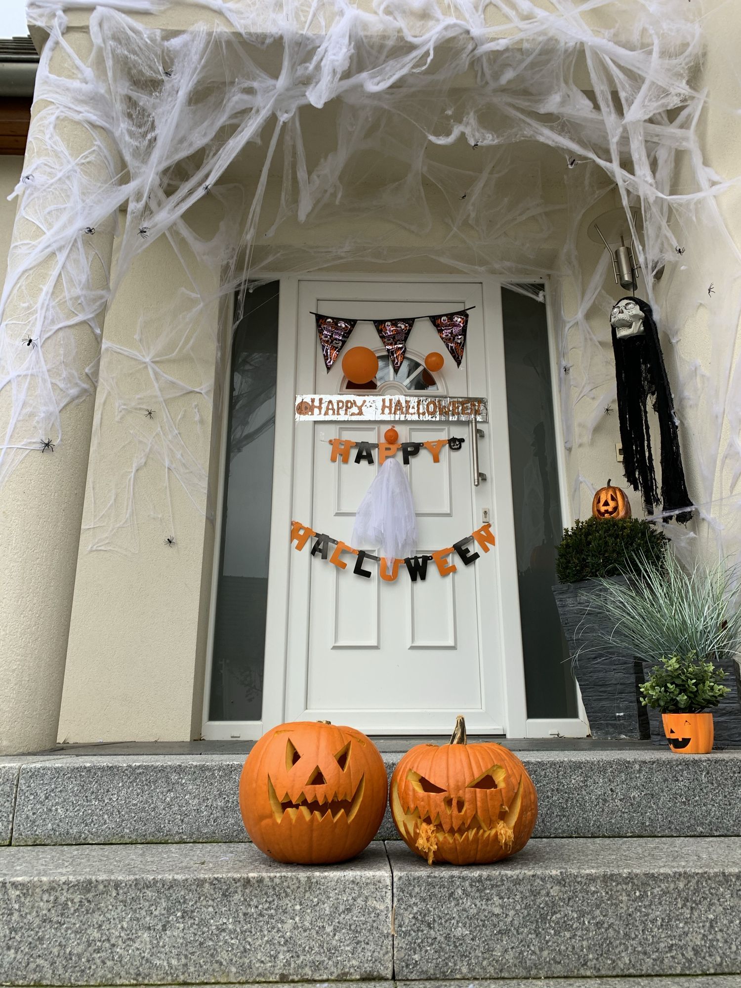 Witchy Jack-O-Lantern Door Hanger Halloween Spooky Front Porch Front Door on sale