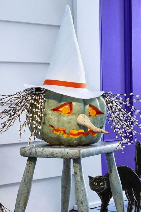 halloween door decorations witch pumpkin