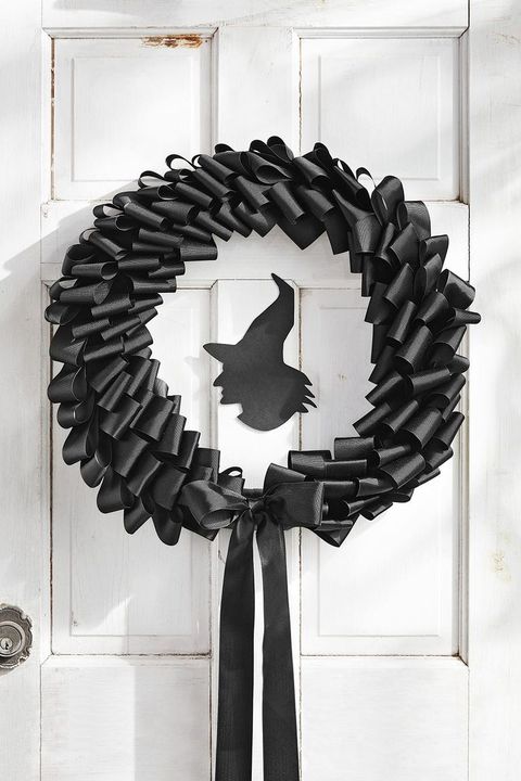 halloween door decorations witch wreath