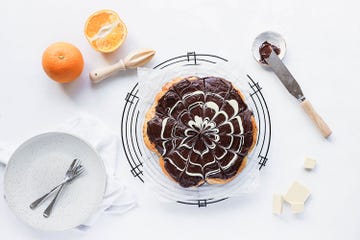 chocolate orange halloween doughnuts