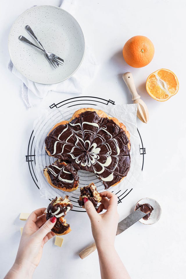 chocolate orange halloween doughnuts