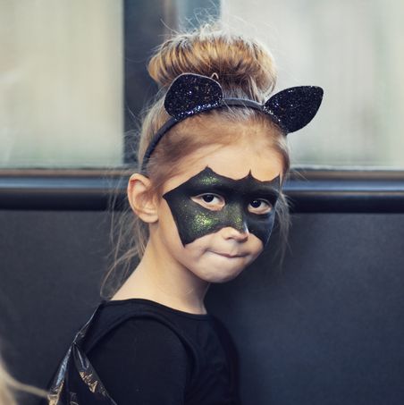 girl in a bat costume for halloween