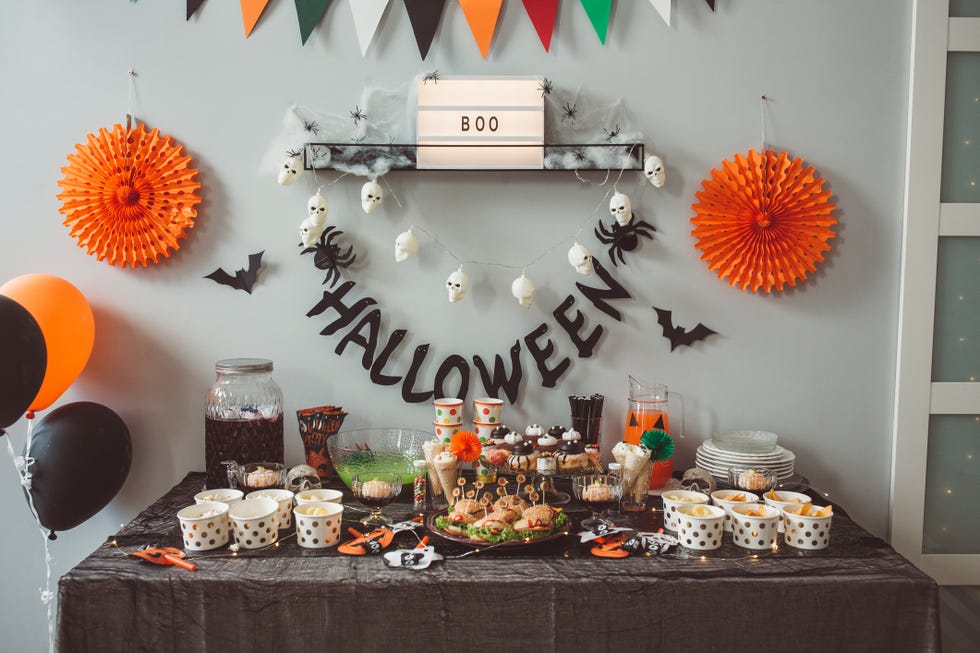 decoración mesa halloween rincón dulce