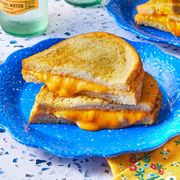 halloween lunch ideas grilled cheese on blue plate
