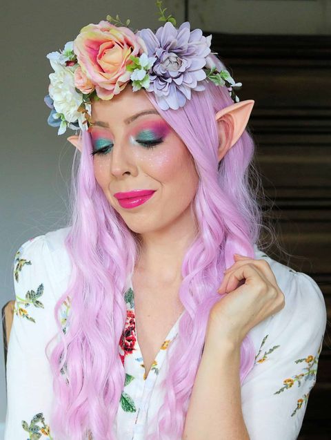 halloween makeup colorful fairy