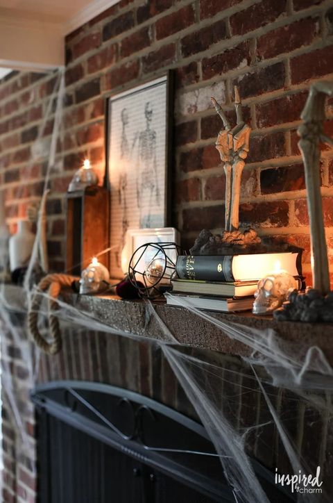 halloween mantel decor ideas haunted spooky