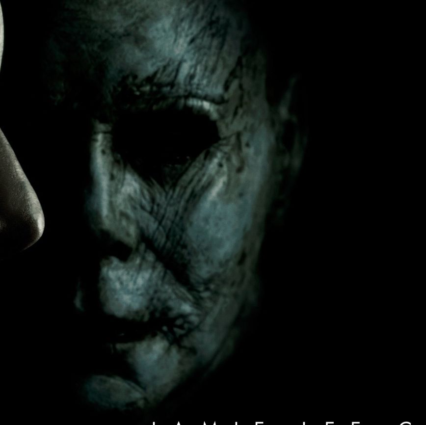 halloween michael myers movie cover with jamie lee curtis