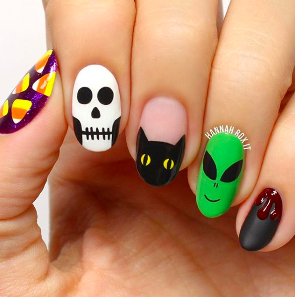 6 Easy Halloween Nail Art Ideas | By Sig
