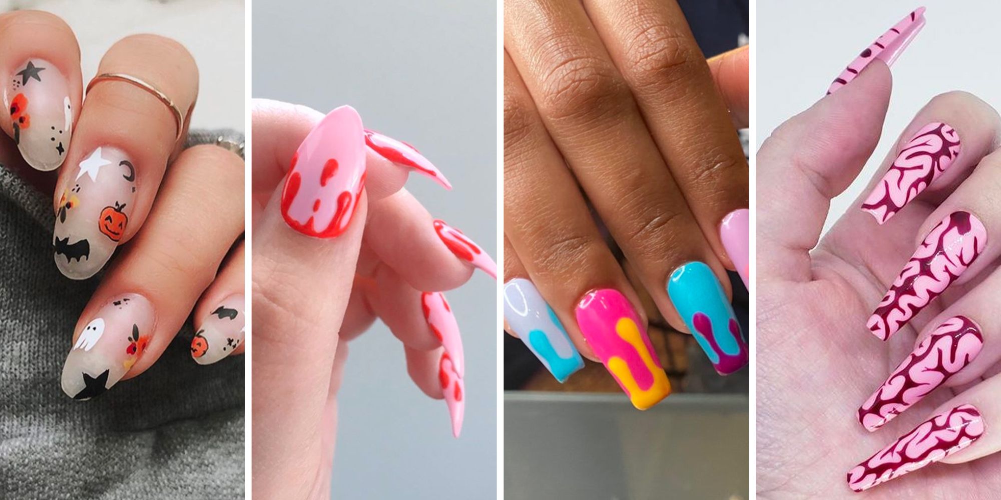 35 Easy Halloween Nails Designs You Can Copy | Easy halloween nails design,  Nails, Diy nails