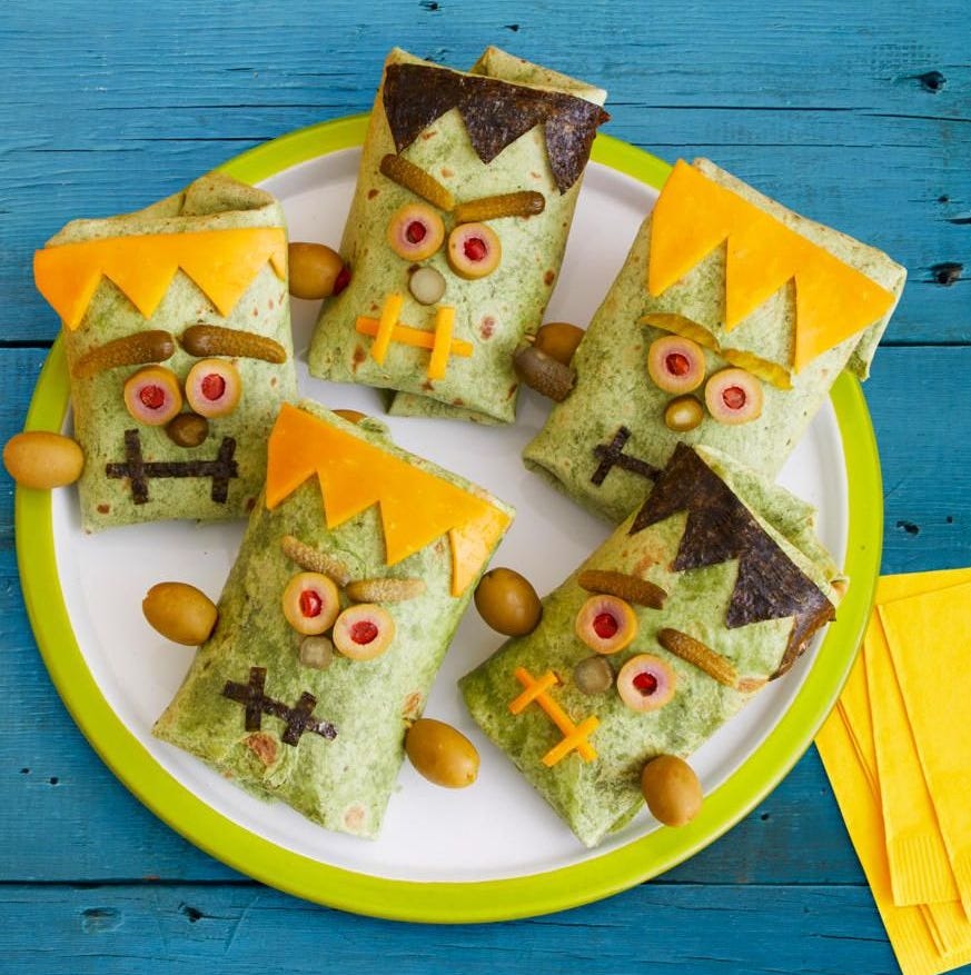 healthy halloween treats monster wraps