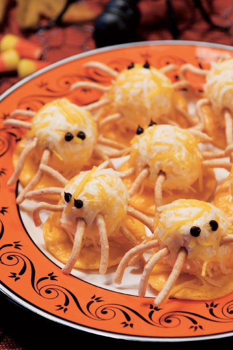 halloween party ideas cheesy spiders
