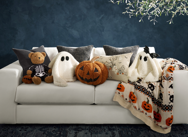 Pottery Barn s Viral Sherpa Halloween Pillows That Sold Out Last Year Are Back