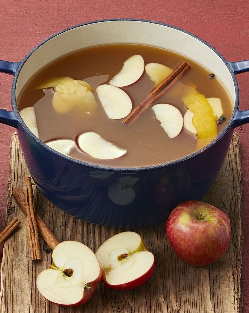 mulled maple apple cider fall cocktails