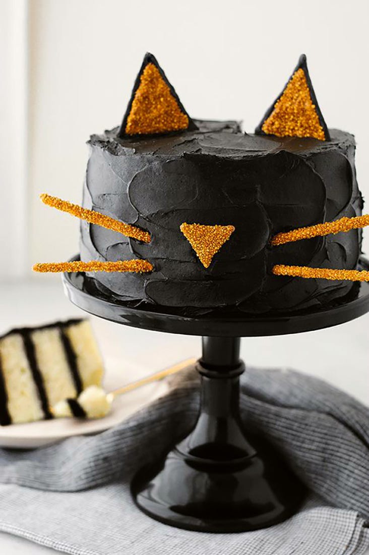 halloween receta tarta gato negro