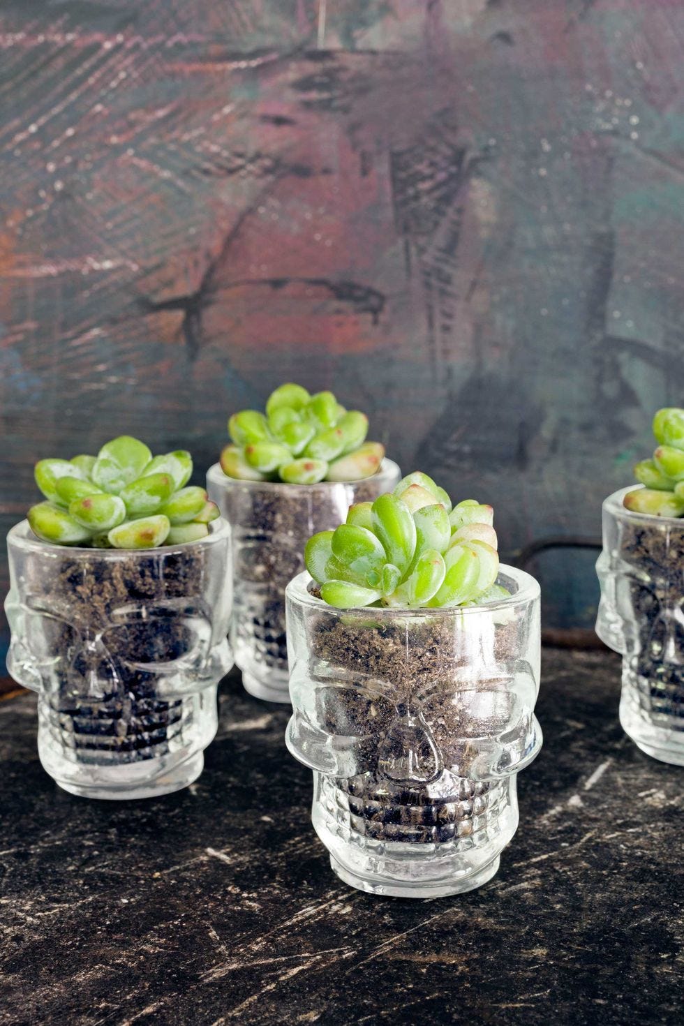 halloween table decorations centerpieces skull planters