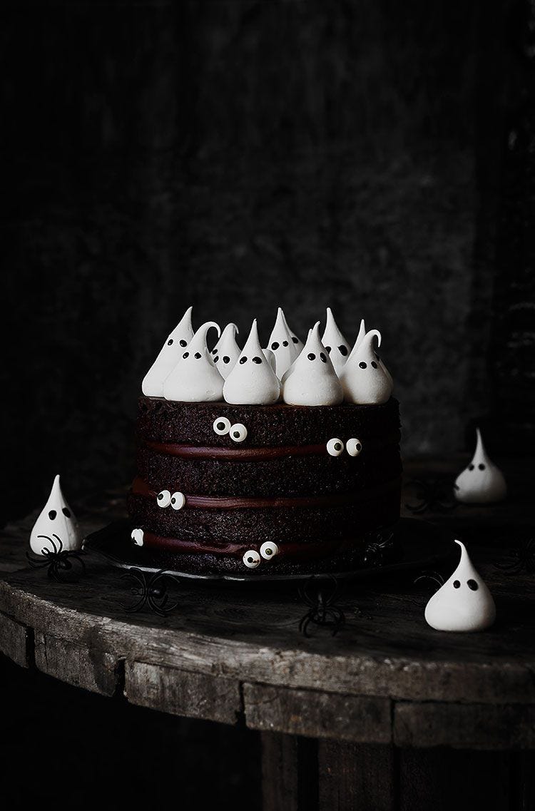 halloween tarta fantasma chocolate