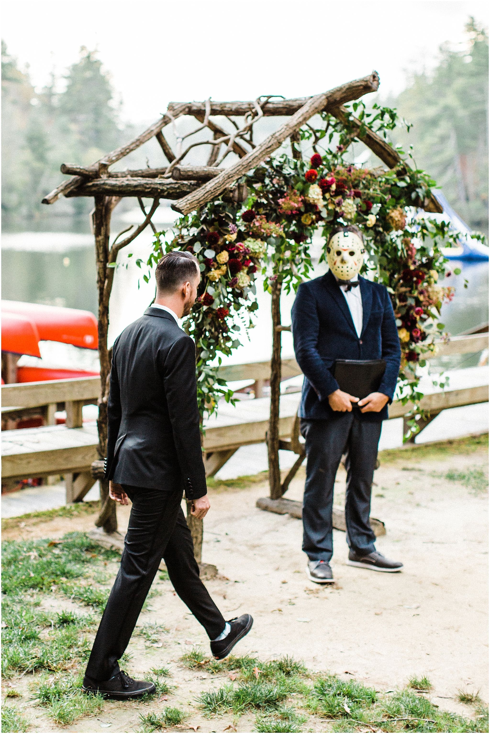 Halloween themed store wedding