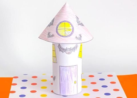halloween crafts free printable haunted house craft