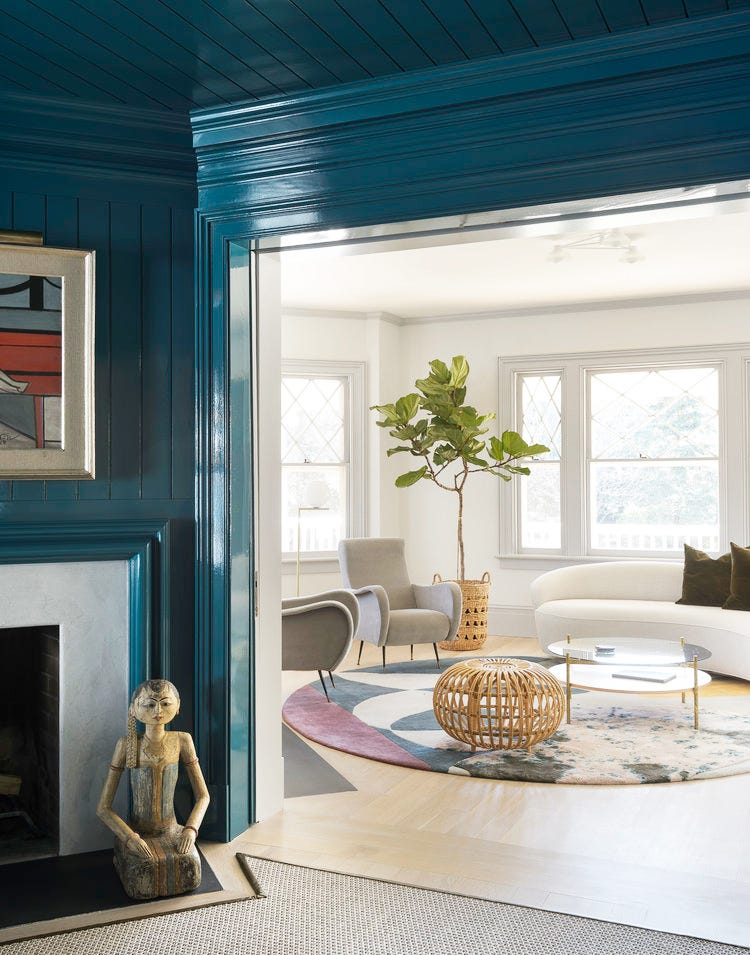 Room, Interior design, Blue, Living room, Furniture, Property, House, Home, Building, Ceiling, 