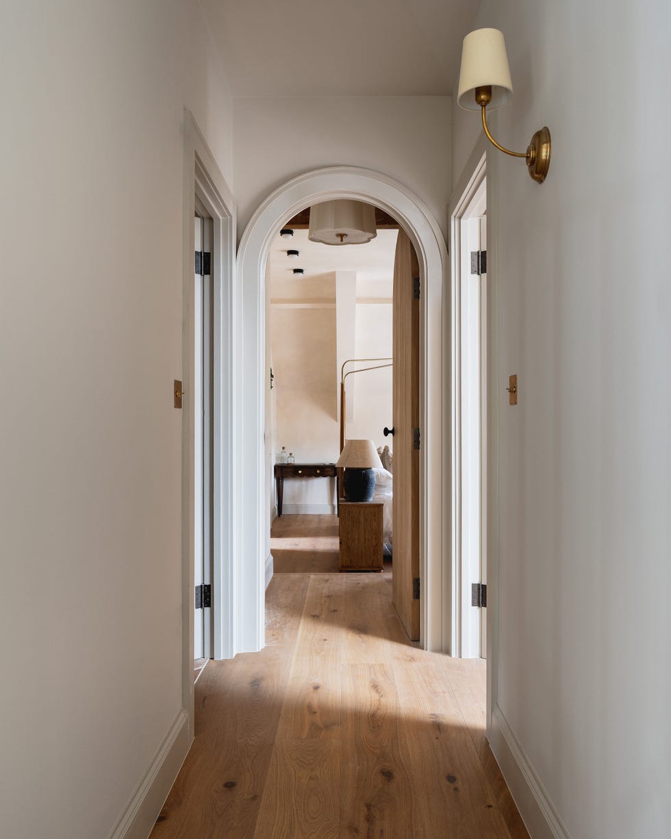 large wooden planks in hallway