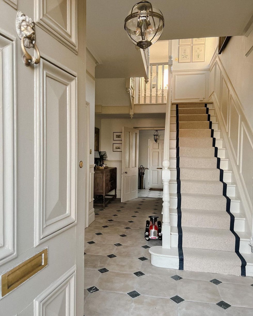 hallway with runner