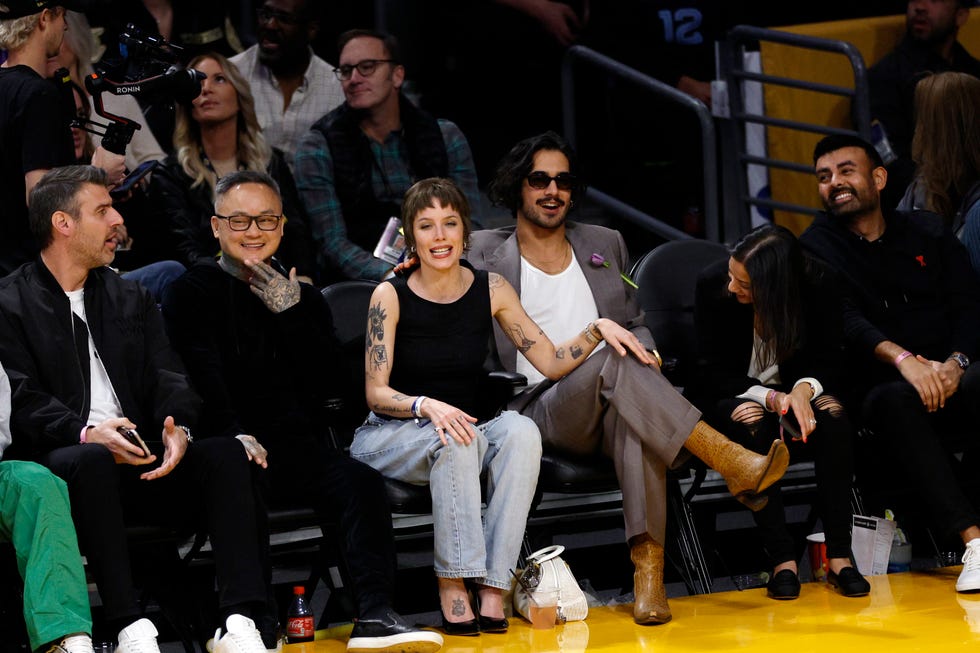 beroemdheden bij de Los Angeles Lakers-wedstrijd