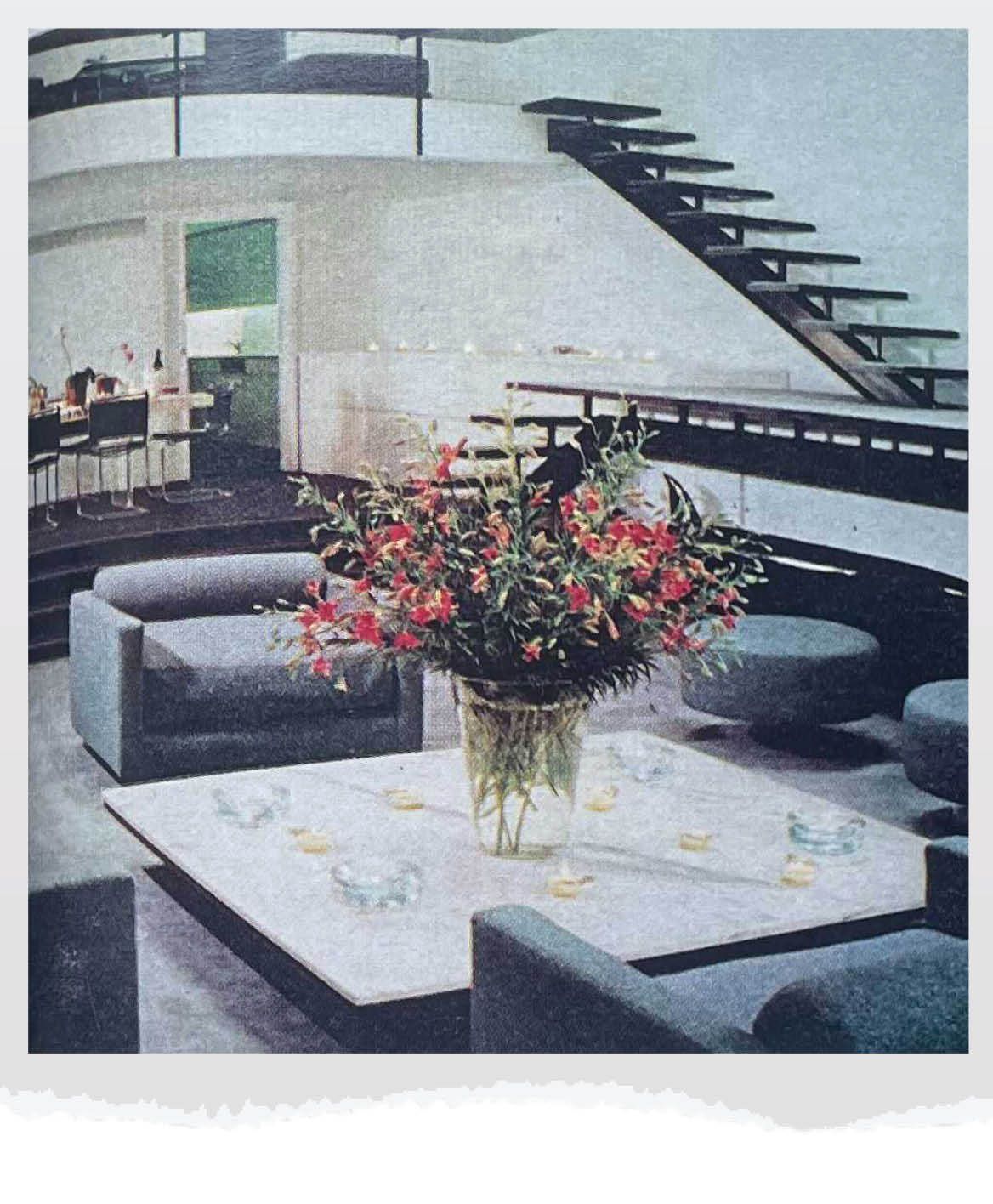 fashion designer halstons manhattan townhouse designed by paul rudolph as seen in house beautiful october 1977