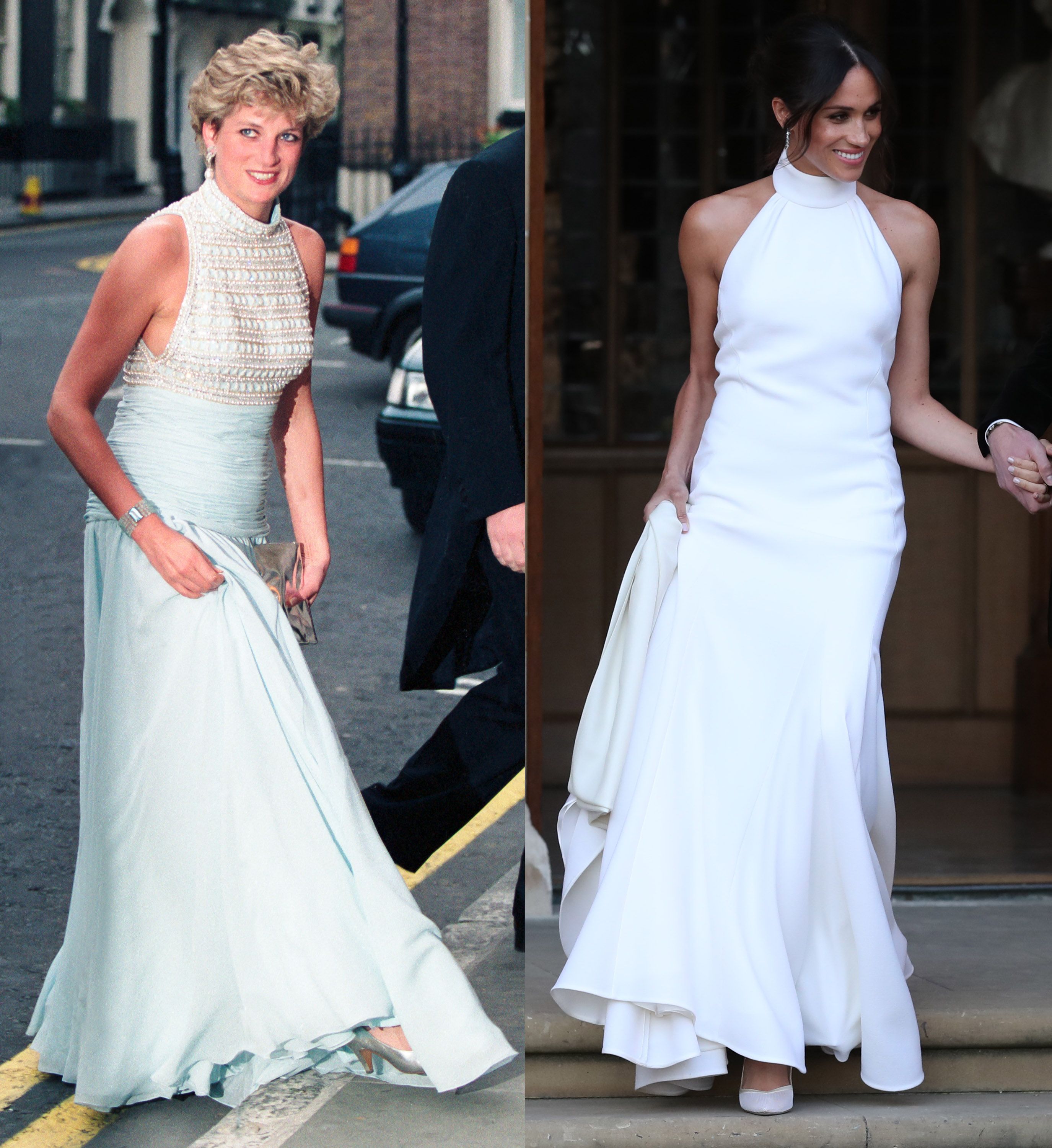 Meghan Markle & Princess Diana's off-the-shoulder dresses compared