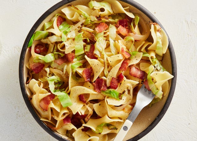 haluski cabbage and noodles in a bowl