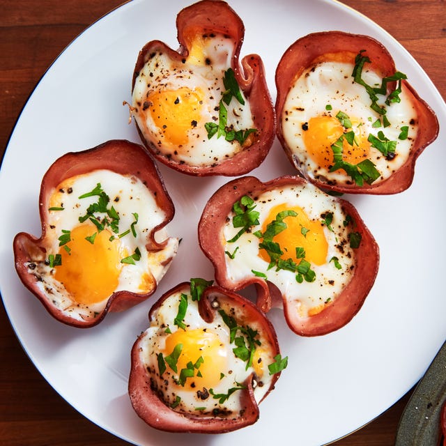 Ham and Cheese Egg Cups ham cups filled with eggs