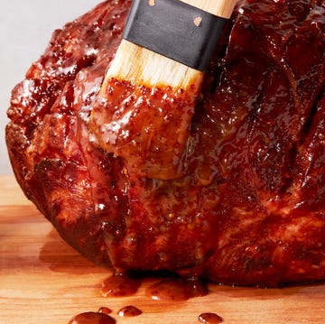Ham Glaze ham glaze in a plastic measuring cup