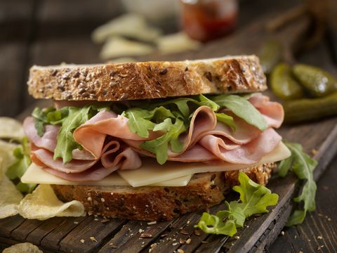 Ham, Swiss and Arugula Sandwich