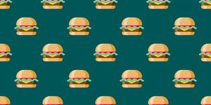Hamburger Street Food Seamless Pattern