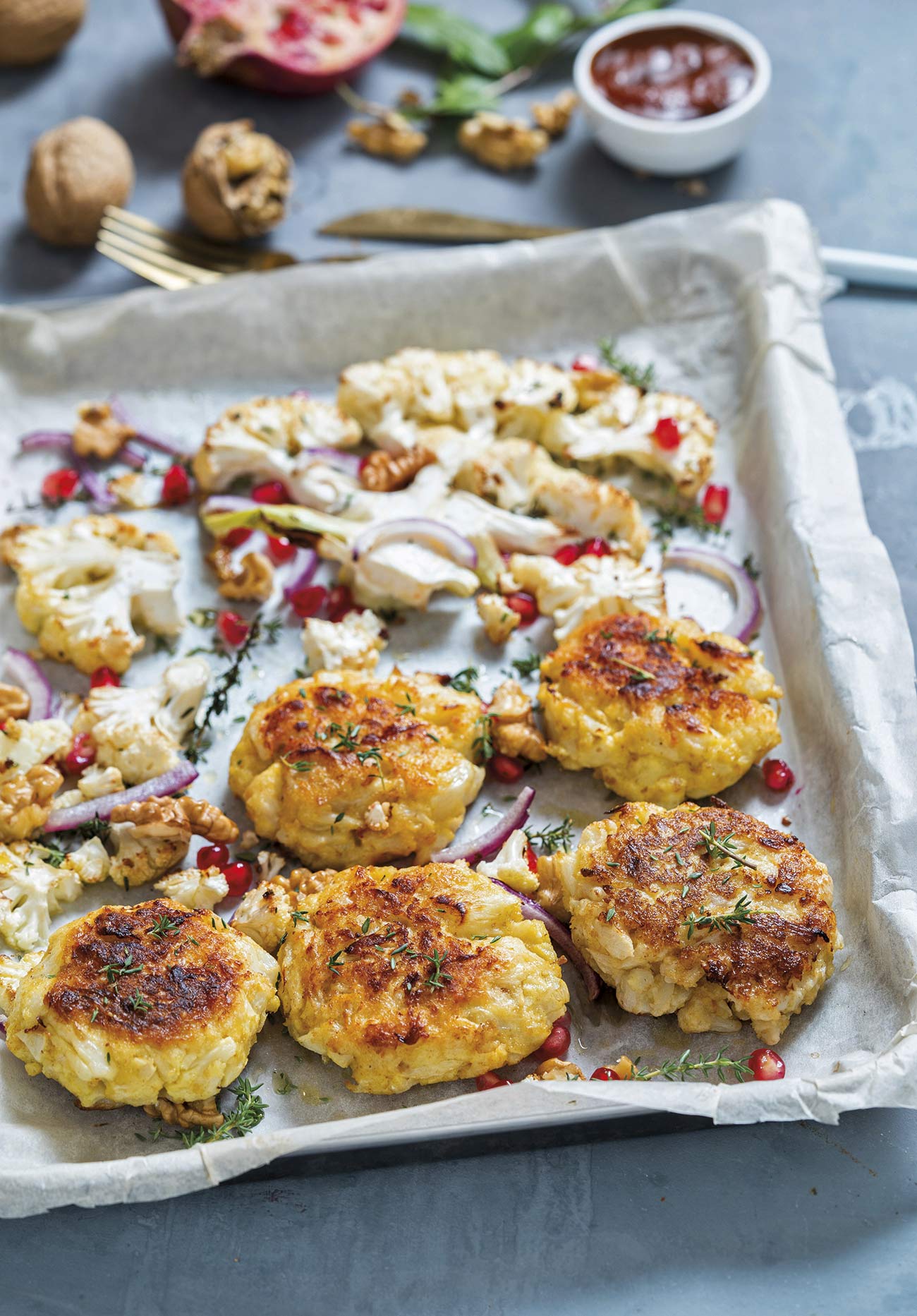 hamburguesas de coliflor