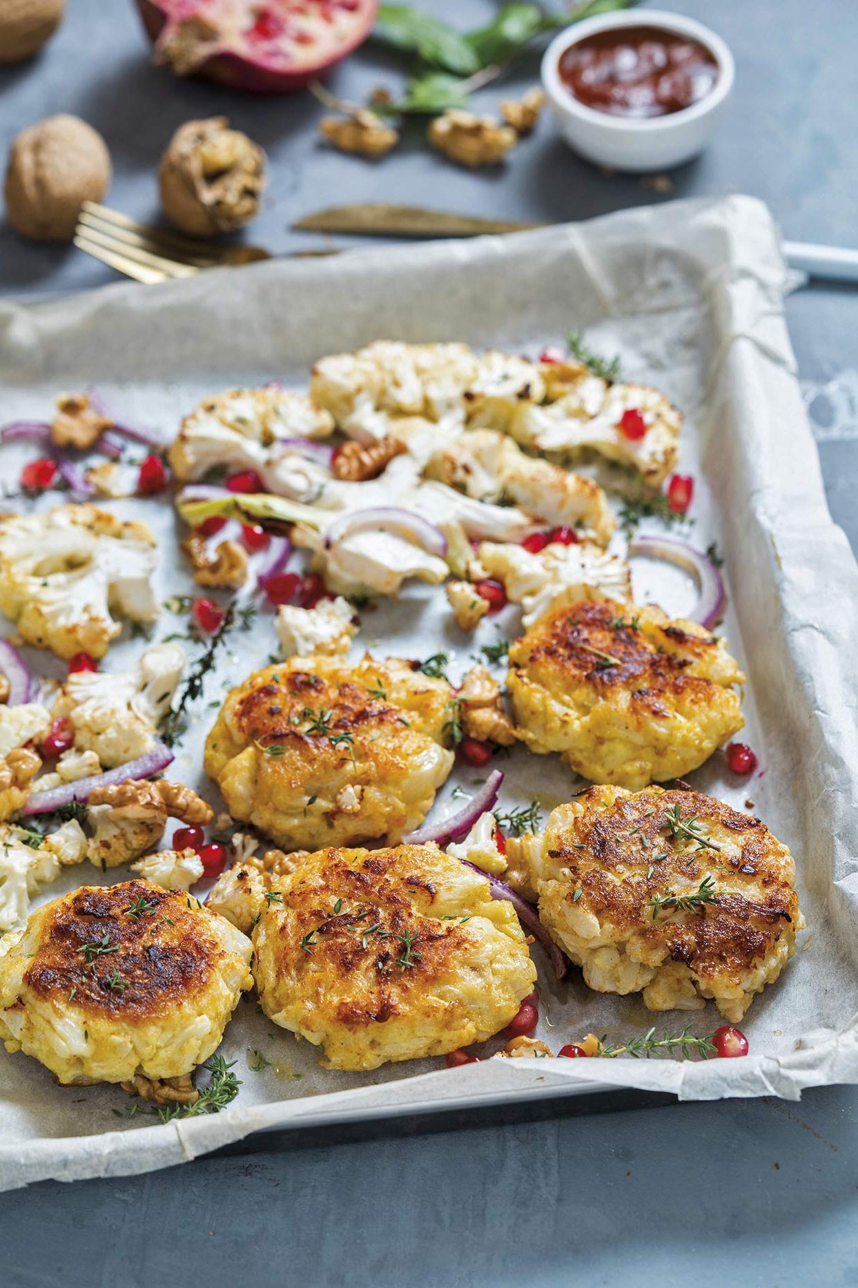 Hamburguesas de coliflor hamburguesas de coliflor