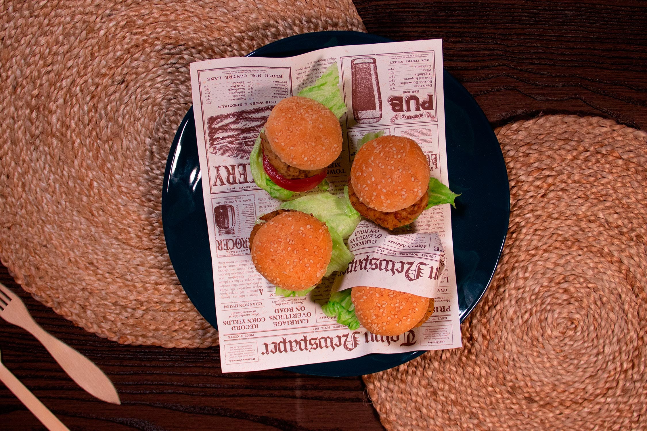mini hamburguesas veggies de lentejas