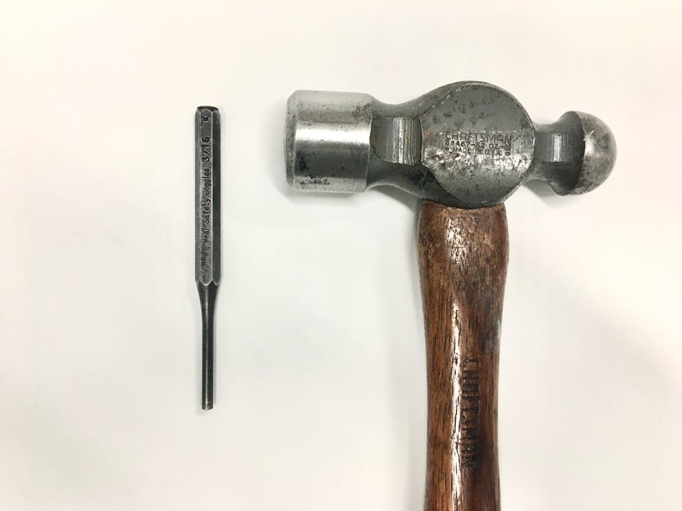 ball peen hammer and pin punch