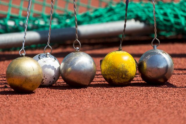 hammer throw on the track and field stade