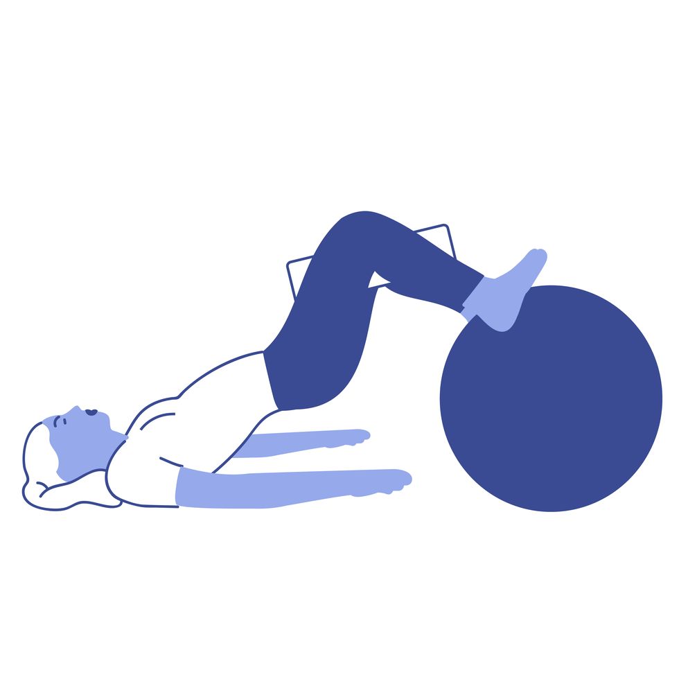 Stability Ball Exercise: Hamstring Curl