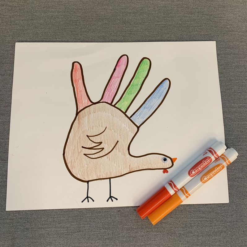 How to Make a Hand Turkey — Easy Hand Turkey Drawing Tutorial