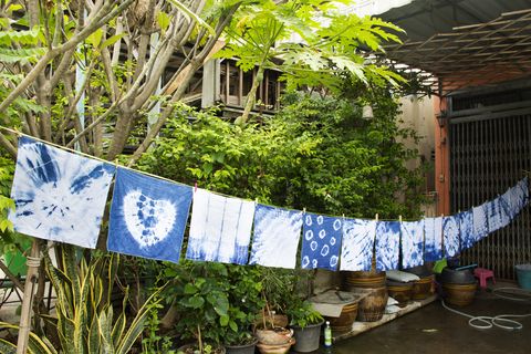 handkerchief tie batik dyeing tie batik indigo color